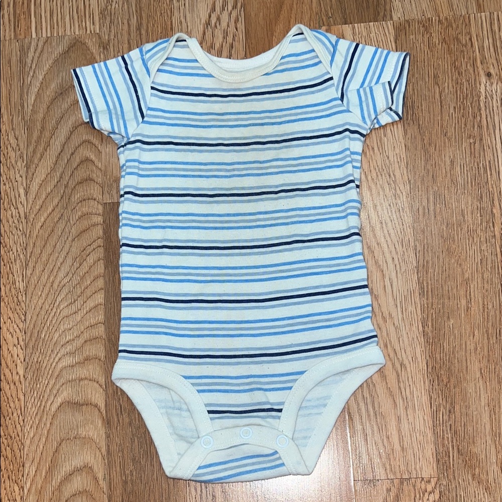 Striped Blue and White Kids Bodysuit